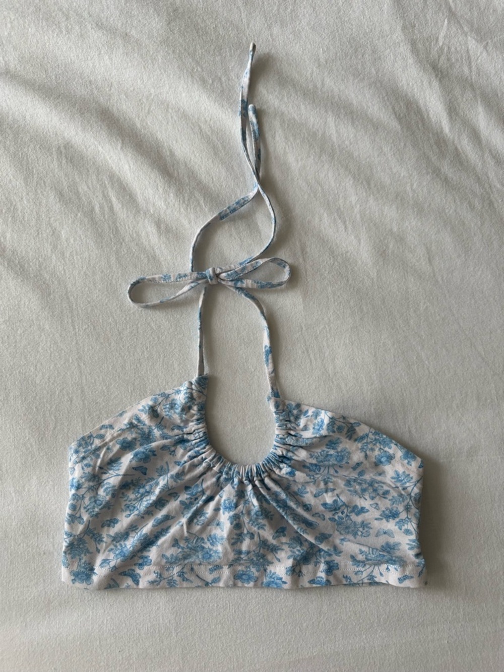 Princess Polly Blue Floral Halter Top